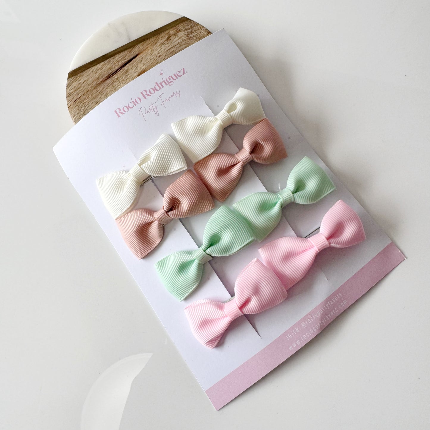 set 4 pares mini bow