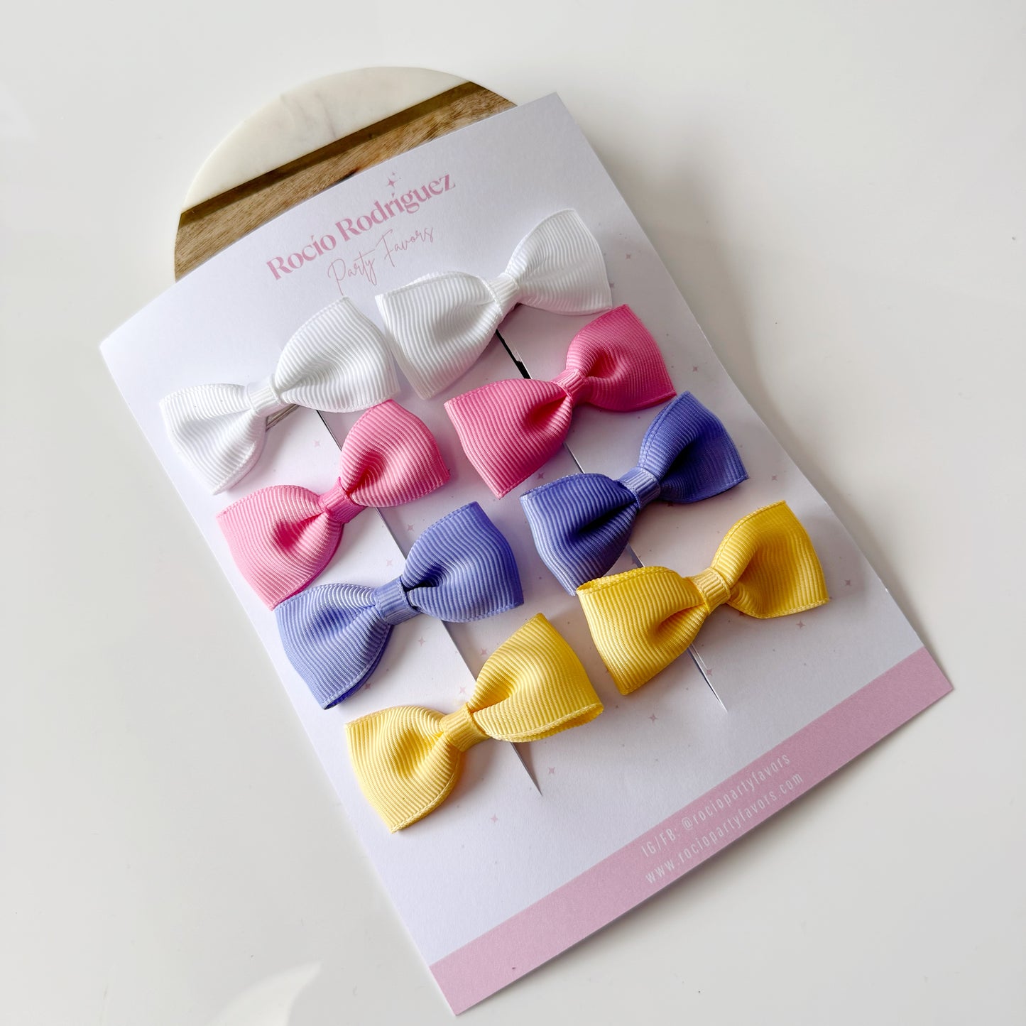 set 4 pares mini bow