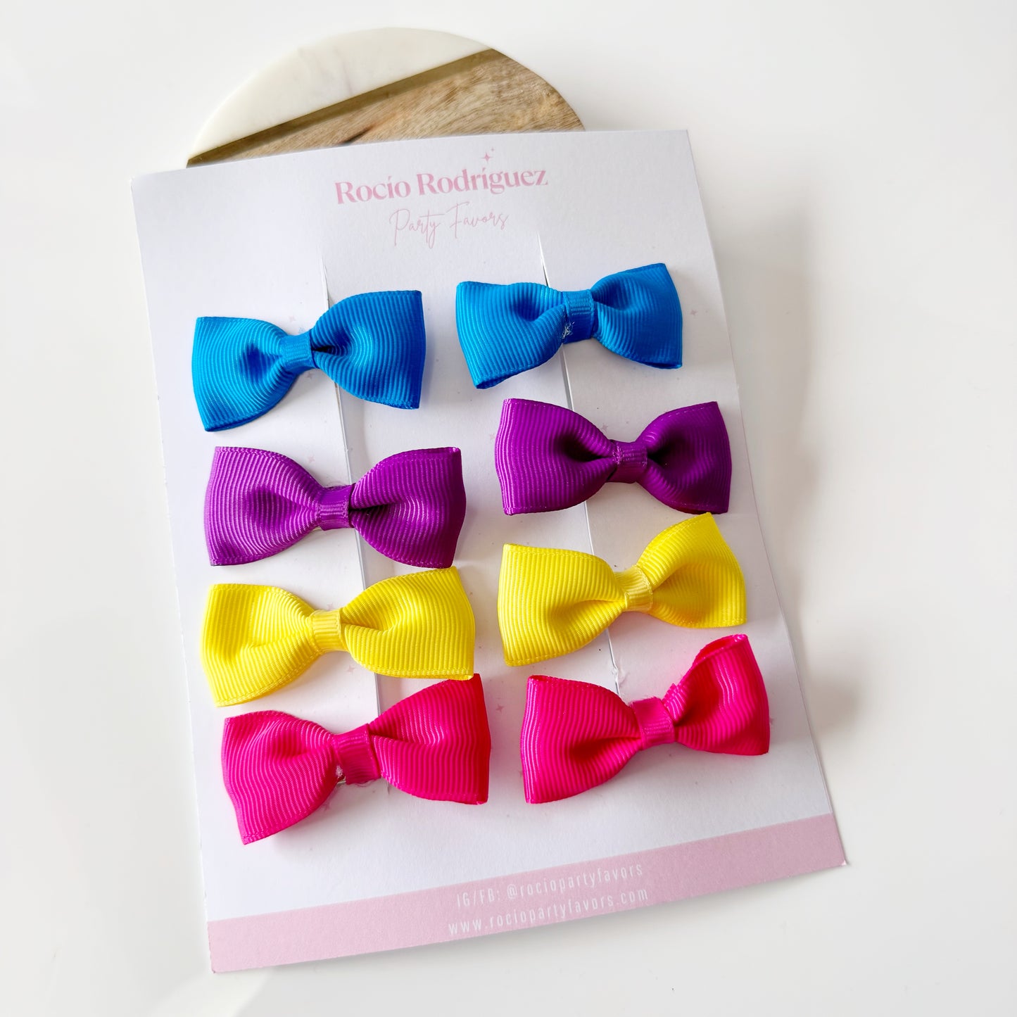 set 4 pares mini bow