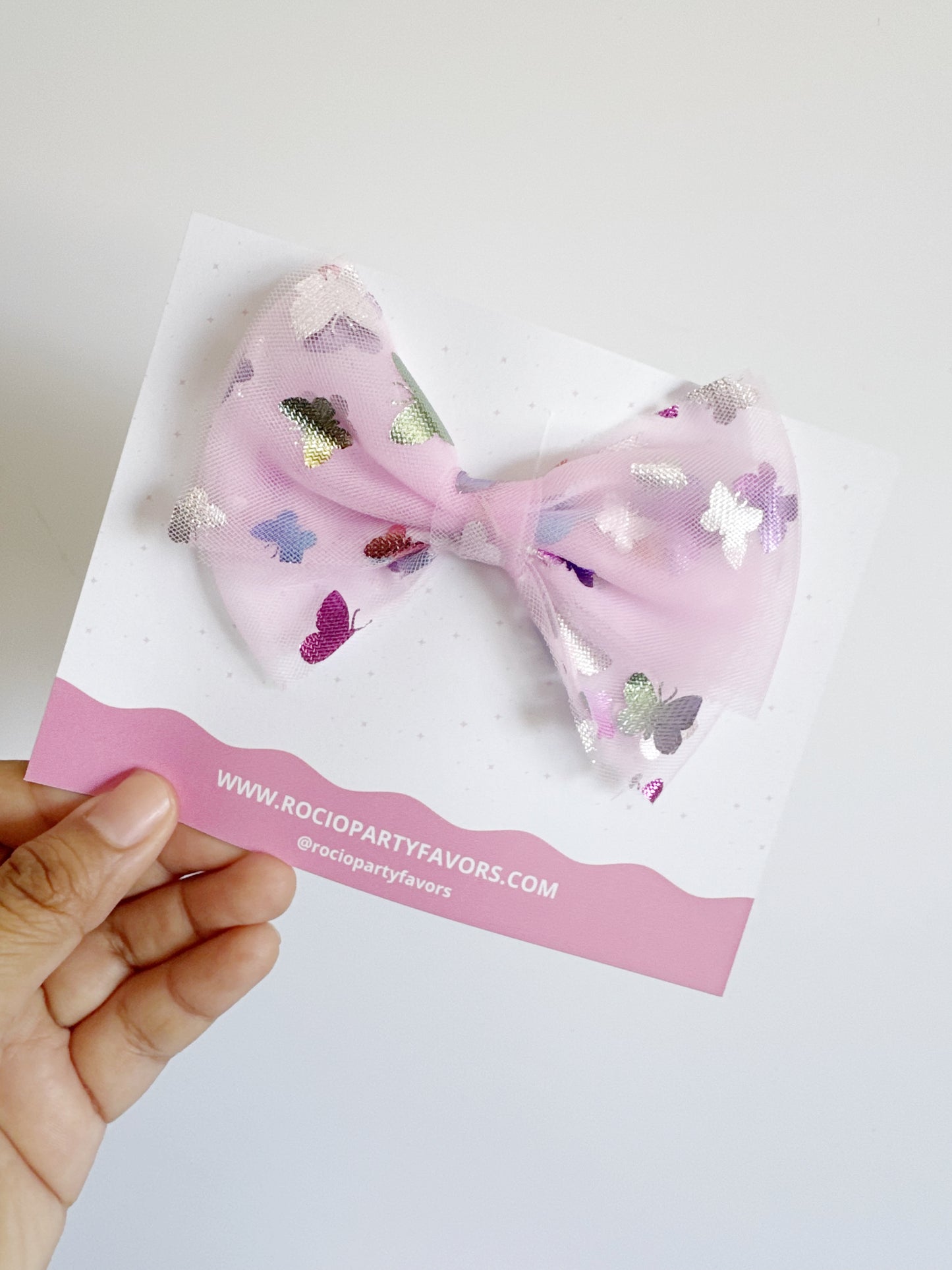 Moño en tul Mariposas