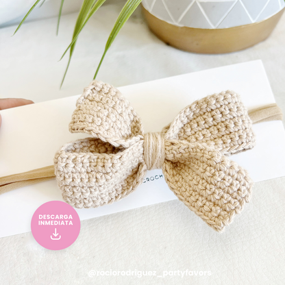 Patrón en ESPAÑOL Pinwheel bow