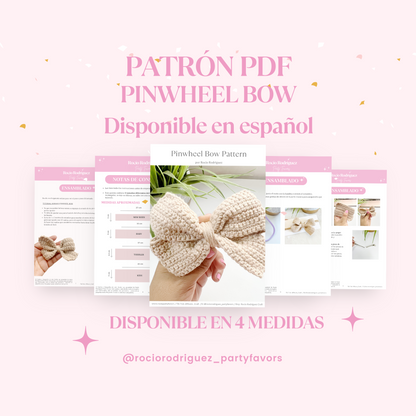 Patrón en ESPAÑOL Pinwheel bow