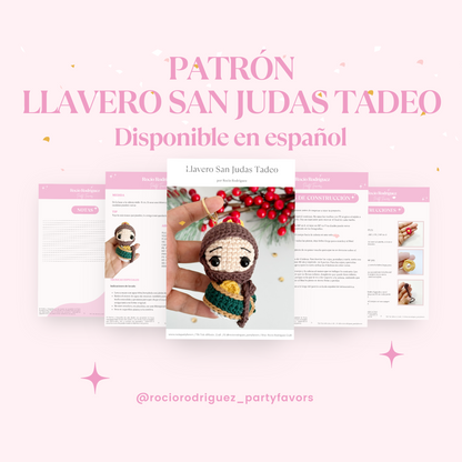 Patrón en ESPAÑOL Llavero San Judas Tadeo