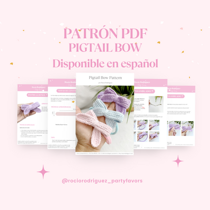 Patrón en ESPAÑOL Lazo de coletas