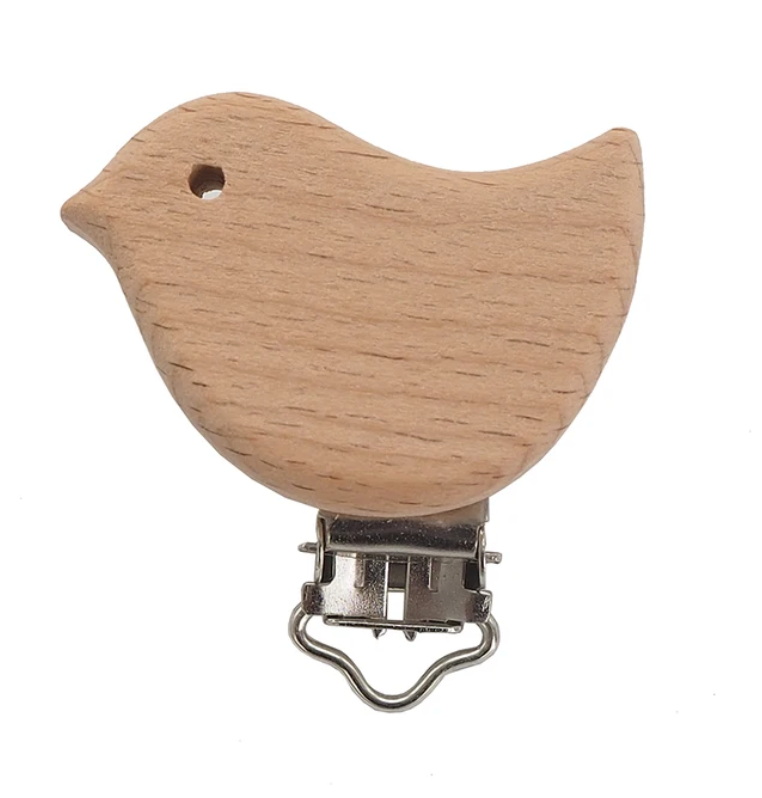 Clip portachupón de madera figuras