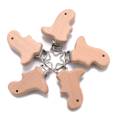 Clip portachupón de madera figuras
