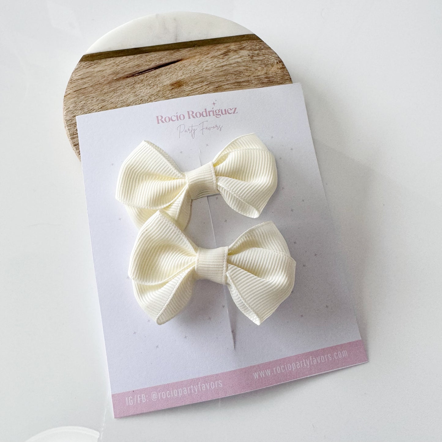 mini bow doble en par