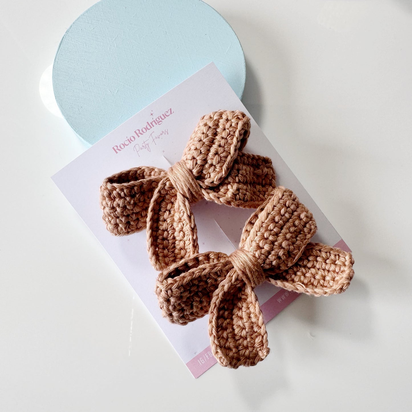 Midi bow tejido en par