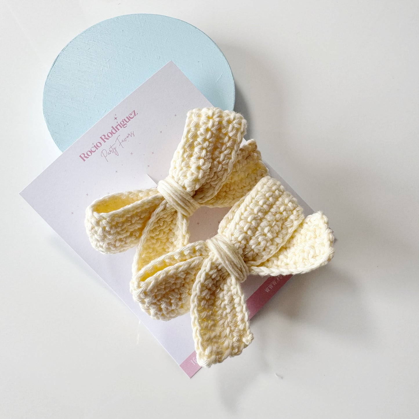 Midi bow tejido en par