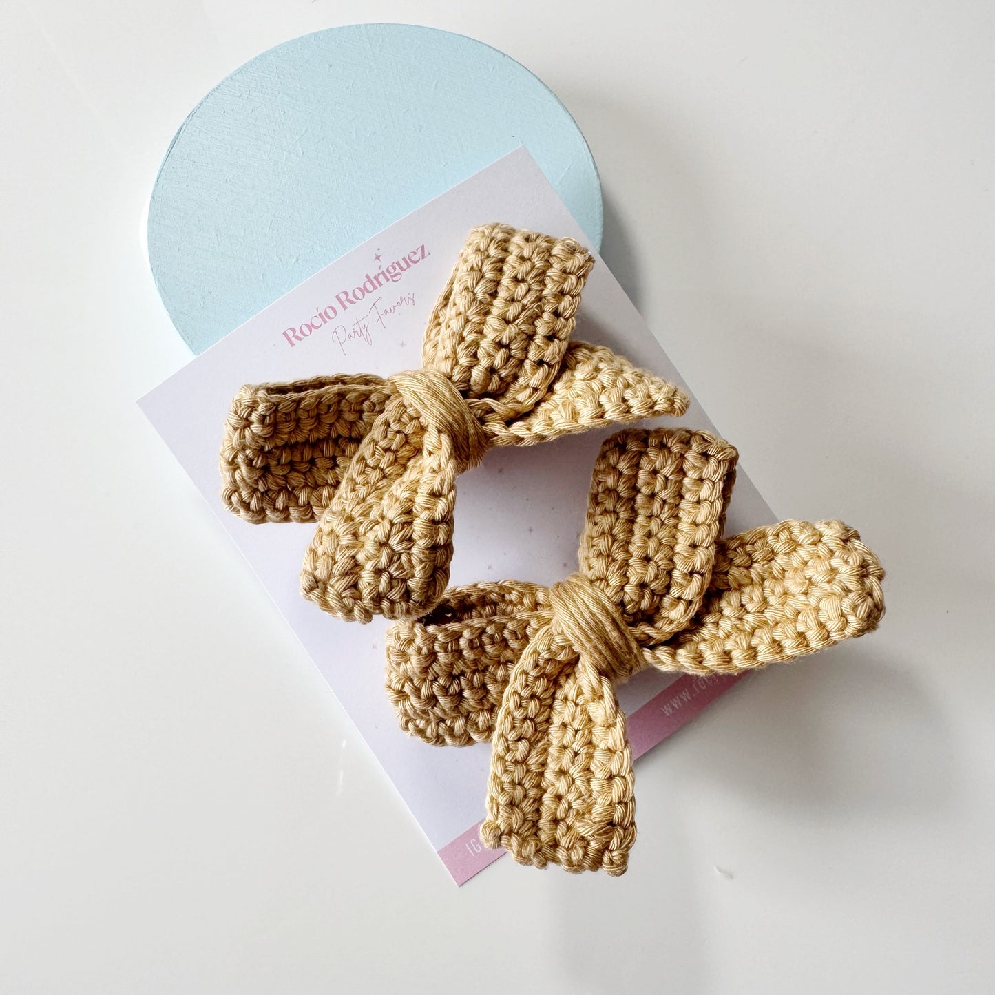 Midi bow tejido en par
