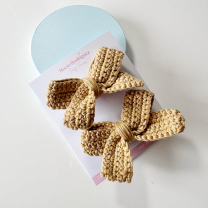 Midi bow tejido en par