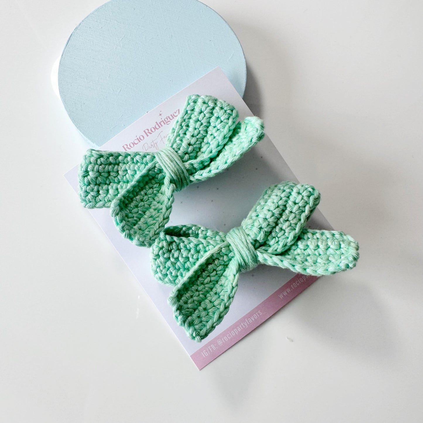 Midi bow tejido en par